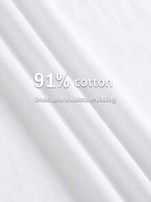SHEIN SXY Leggings casuales minimalistas blancos de 97% algodón con bajo dividido, largo capri y bordado 3D con lazo - Blanco - Ver 3