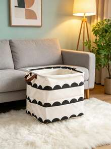 1pc Pet Storage Basket, Foldable And Waterproof, Dirty Clothes Storage Basket, Storage Basket For Pet Dirty Clothes And Toys, Snack Storage - Multicolor - View 2