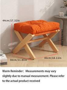Compact Home Storage Stool, Foldable Footrest For Living Room, Made Of Maple Wood With Soft Padding And Breathable Design, Low And Comfortable, Modern Minimalist Style Suitable For Various Tastes, Ideal For Daily Use, Providing Extra Comfort For - Multicolor - View 7