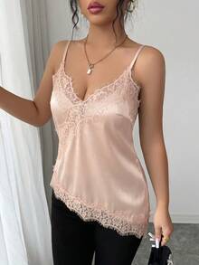 Rafferiza Women's Elegant French Lace Camisole - Champagne - View 3