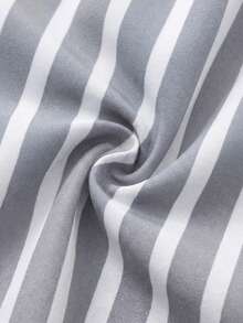 SHEIN Vintaside Kids Young Boys' Drawstring Casual Striped Shorts For Summer Shorts For Boys - Grey - View 5