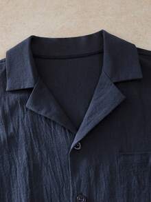 SHEIN 男士休閒棉質居家服套裝 - 藏蓝色 - 查看 5
