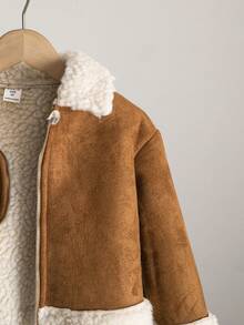 SHEIN Chaqueta casual de manga larga con cremallera delantera y abrigo para niña joven - Multicolor - Ver 10