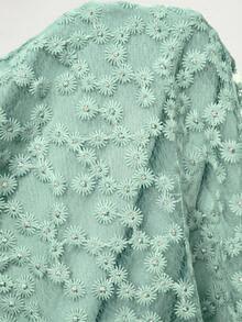 Reflora Vestido de malla bordado de unicolor elegante de verano talla grande - verde menta - Ver 10