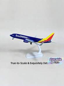 47CM 波音 737 飛機模型，附起落架輪胎，靜態展示飛機模型收藏品桌面裝飾 - 多色 - 查看 1