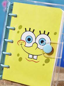SpongeBob SquarePants | SHEIN 100 Pages Cute Funny Big Face Diary, Loose-Leaf Removable Portable Notepad - Rectangle - View 4