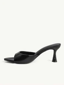 CUCCOO CHICEST Spring And Summer New Women's High-Heeled Sandals Pointed Patent Leather Elegant Wind Commuting - Black - View 4