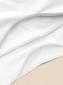 Cheerettes Women's Solid Color Basic Versatile Sports Bra 2pcs Set, White, For Yoga, Gym & Running - White - View 11