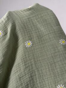 Solflare 薄荷綠雛菊刺繡大尺碼長褲 - 彩色 - 查看 7