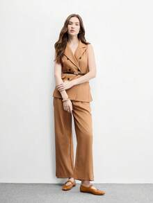 CUCCOO BIZCHIC 女款時尚通勤百搭休閒瑪麗珍平底鞋，聖誕春季鞋 - 黃棕色. - 查看 6
