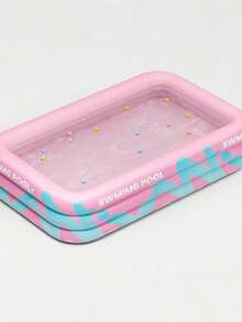 A Large Pink Inflatable Swimming Pool, Suitable For Family Use As A Swimming Pool, A Mobile Water Park, An Indoor And Outdoor Universal Water Entertainment Facility, A Party Pool, Made Of Thick And Wear-Resistant PVC Material. - Vitality Series - View 9