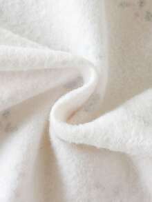 SHEIN Vintaside Kids 女嬰休閒可愛純色保暖內裡連帽拉鍊外套，適合秋冬，白色 - 彩色 - 查看 6
