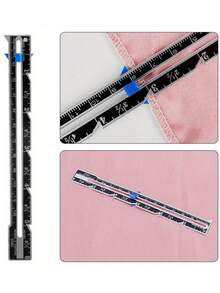 3PCS Fabric Cutting Ruler Set – Quilting Positioning Ruler For Sewing, Button Edge Parallel Line Sewing Gauge, Multifunctional DIY Craft Measuring Tool - multicolor - View 6
