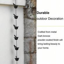 Metal Bird Shaped Rain Chain, Suitable For Eaves Gutters - Vintage Garden Decor, Perfect Gift For Home And Patio - 1PC - View 5