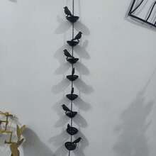 Metal Bird Shaped Rain Chain, Suitable For Eaves Gutters - Vintage Garden Decor, Perfect Gift For Home And Patio - 1PC - View 7