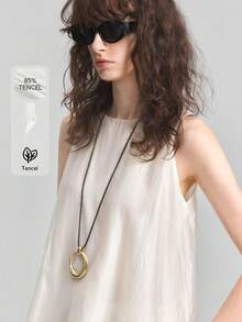 Ontre Top de mujer cómodo y agradable al tacto de mezcla premium de lyocell y tencel, ajuste ceñido, cuello en U pequeño, tirantes anchos, sin mangas, diseño de doble capa con dobladillo asimétrico, dobladillo fluido, estilo moderno urbano business casual para oficina, uso diario, de alta calidad, atuendo de aeropuerto, casual discreto, estilo old money, sofisticado para crucero, minimalista del Medio Oriente, lujo silencioso, textura esencial, versátil para todas las estaciones, serie minimalista - Blanco - Ver 4