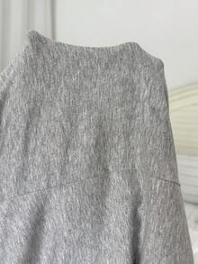 Moonlight&Mama 女款休閒無袖針織半開襟上衣 + 長褲孕婦居家服套裝 - 淺灰色 - 查看 6