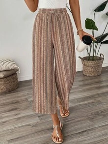 SHEIN LUNE 秋季休閒九分長褲 教師工作長褲 女款 - 彩色 - 查看 6