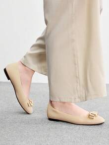 CUCCOO BIZCHIC Flat Slip-On Fashion Loafers For Women Spring Shoes Spring Break Easter For Christmas Spring Shoes - Whole Apricot - View 3