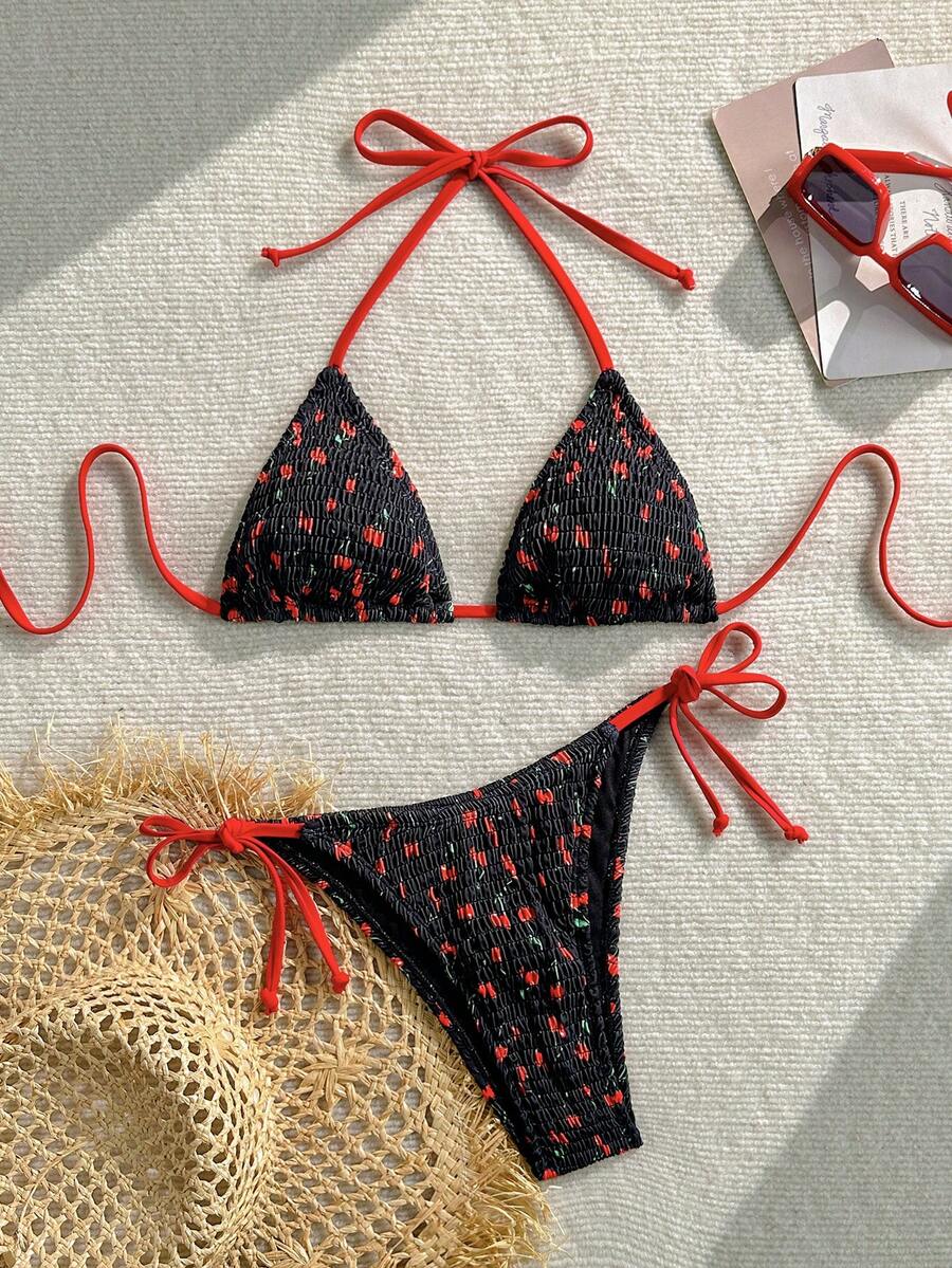 Swim Vcay 度假海灘櫻桃印花泳衣套裝 - 彩色 - 查看 1
