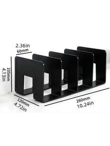 Four-Piece Acrylic Large-Capacity Bookshelf Set, Multi-Functional Bookshelves, Portable Bookshelves, Drop-Proof Bookshelves, Book Clips, Bookshelves, Bookends, File Organizers, Beautiful And Elegant Bookshelves, Independent Shelves, Large Opening Design, Sturdy And Durable, Can Be Used As Bookshelves, Storage Racks, Organizers, And Display Racks. Suitable For Bedrooms, Living Rooms, Dormitories, Desks, Stationery And File Storage. - Multicolor - View 3