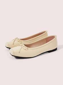 CUCCOO DOLLMOD Women's Shoes Light Apricot Flat Ballet Shoes - Apricot - View 2