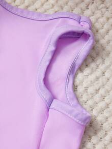 PETSIN 1pc Capybara Letters And Cute Holding Pearl Milk Tea Patterned Printed Pet Vest, Comfortable And Breathable, Casual Style, Breathable And Anti Shedding Pet Clothing - Purple - View 3