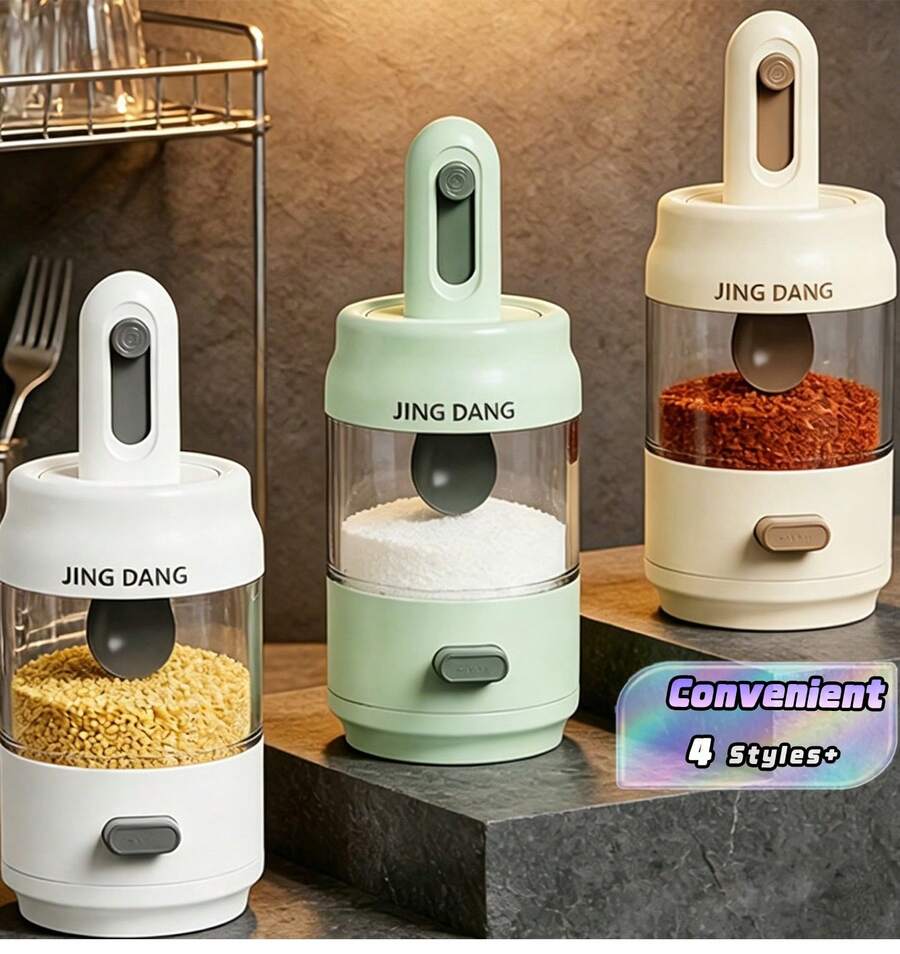 1-Piece Leak-Proof Telescopic Seasoning Jar For Salt And MSG In Home Kitchens - White - View 1