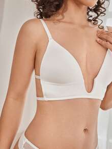Ocili 女款素色休閒日常細肩帶內衣 - 白色 - 查看 4