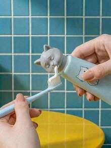 Joivida 1/2/4Pcs Cat Shaped Toothpaste Dispenser, Resin Cat Head Toothpaste Cap, Fun Creative Bathroom Accessory, Perfect For Pet Lovers - multicolor - View 4