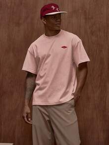 Musero Oversized Short Sleeve Graphic Printed T-Shirt / Spring&Summer - Baby Pink - View 2