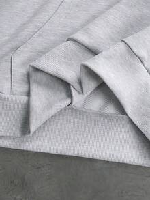 PAVTROS Conjunto de sudadera con capucha y pantalones de chándal con letras bordadas para hombre - Gris - Ver 6