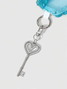 ROMWE Kawaii Blue Triangular Lace Bag Key Pendant - Blue - View 3