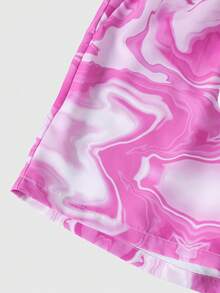 ROMWE MEN Street Life Men's Drawstring Waist Colorblock Casual Beach Shorts - Multicolor - View 3