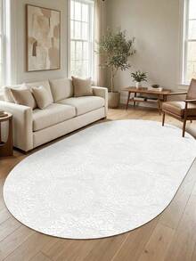 Digitally Printed Non-Slip Washable Runner And Area Rug Living Room Carpet, Modern Design | Modern, Scandinavian, Bohemian And Classic Styles | 100% Polyester - Creamy White - View 2