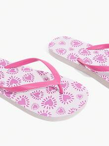 Grefit Leopard Print Flip-Flops, Summer Vacation Beach Triangle Shoes, Comfortable Slippers For Home Wear - Pink love - View 9