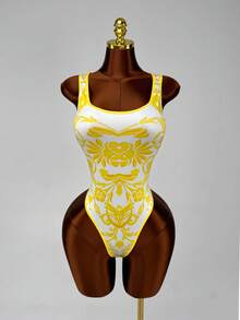 Maweii Damen-Trägertop in großen Größen, sexy, mit Grafikprint, Patchwork, kontrastfarbenen Bindungen und Trägern, Camisole - Verschiedenfarbig - View 5