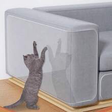 20/30pcs Cat Scratch Protector Sheets - Transparent Double-Sided Furniture Protection Film, Suitable For Sofa And Armchair, Durable PVC Pet Anti-Scratch Stickers - Multicolor - View 5