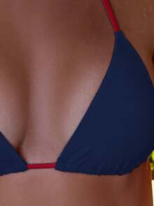 Swim Basics 女士性感露背比基尼上衣，夏日海滩 - 彩色 - 查看 4