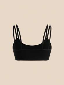 Cheerettes Women's Solid Color Seamless Comfortable Sports Bra - Black - View 7