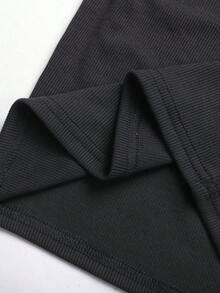 SHEIN 青少年女孩純色圓領休閒百搭日常長袖T恤 3件/套 - 彩色 - 查看 4