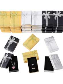 Marspark Jewelry Gift Boxes With Bow Ribbon, Empty Cardboard Necklace Bracelet Packaging Boxes Bulk For Birthday Wedding Party, Assorted Bright Colors, 12 Pack - Multicolor - View 10