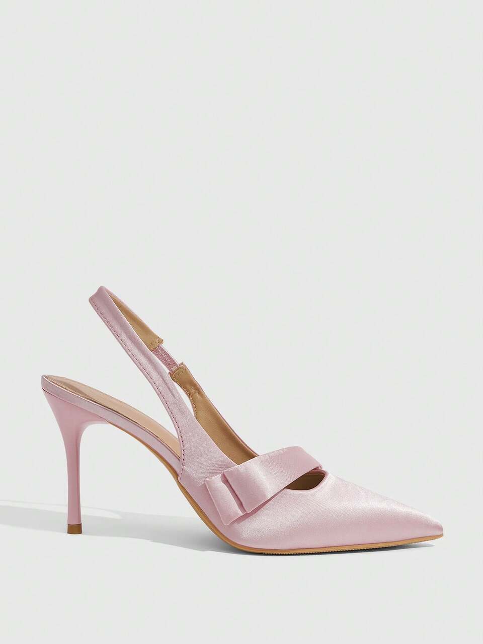 CUCCOO SZL Women Shoes Spring Summer Satin Cross Strap Back Trip Band Design Pointed Stiletto, Gentle Style Satin Cherry Blossom Pink Women's High Heel Sandals Dating Commuting Shopping Banquet Party Wedding Festival Gift