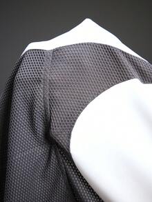 Powerista  Women's Letter Print Contrast Color Zipper Collar Long Sleeve Cycling Jersey White Workout Jacket Long Sleeve Zip Up Rashgaurd Women Compression Long Sleeve Women Rashguard Swimsuit Women Cycling Clothes Women Active Comfy Workout Gym Running Run Clubpadel, Tennis, Pickleball Yoga Pilates Fitness Daily Casual  Summer All Season - White - View 9