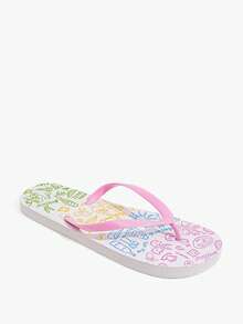 Grefit Leopard Print Flip-Flops, Summer Vacation Beach Triangle Shoes, Comfortable Slippers For Home Wear - iridescent - View 8