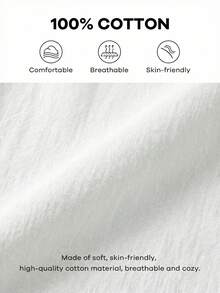 SHEIN LUNE 女款 100% 純棉休閒純色 V 領喇叭袖前綁結襯衫，春秋款棕色 V 領上衣，白色上衣，白色前綁結上衣，休閒風格 - 白色 - 查看 5