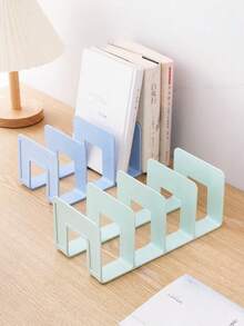 Four-Piece Acrylic Large-Capacity Bookshelf Set, Multi-Functional Bookshelves, Portable Bookshelves, Drop-Proof Bookshelves, Book Clips, Bookshelves, Bookends, File Organizers, Beautiful And Elegant Bookshelves, Independent Shelves, Large Opening Design, Sturdy And Durable, Can Be Used As Bookshelves, Storage Racks, Organizers, And Display Racks. Suitable For Bedrooms, Living Rooms, Dormitories, Desks, Stationery And File Storage. - Multicolor - View 4
