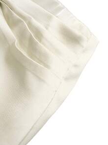 GlowEve Elegante Damen-Hose mit weitem Bein, lang, einfarbig, plissiert, mit Metalldekor - Aprikosenfarben - Übersicht 3