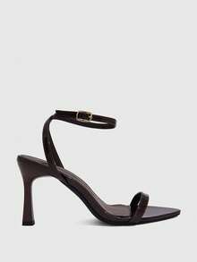CUCCOO SZL Women's Adjustable Simple High-Heeled Sandals, Suitable For Daily Casual Wear, Spring Break, Easter, Prom - coffee color - View 2