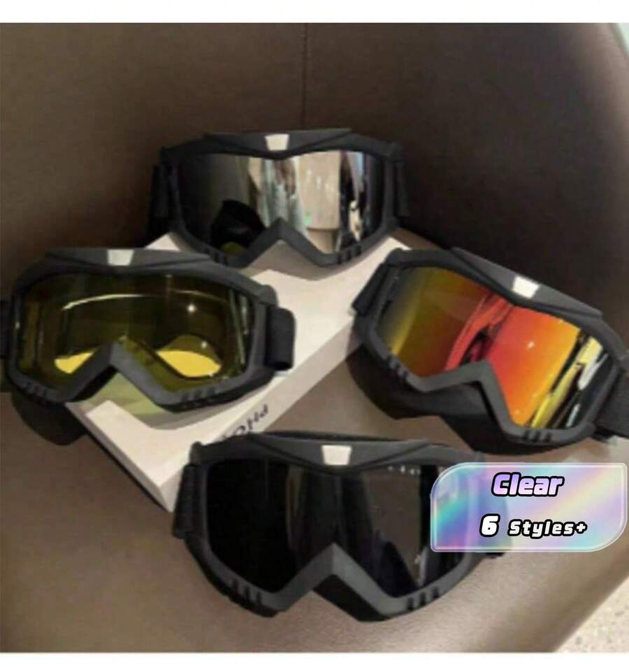 One-Piece, Off-Road Motorcycle Goggles - Multicolor - View 1